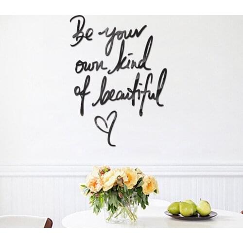 3D Acrylic Mirror Effect Sticker Mirror Surface Wall Stickers Characters Poster Living Room Bedroom Door Home Decoration