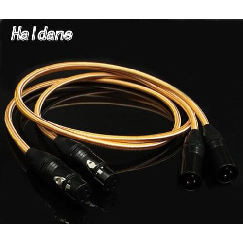 Haldane Pair HIFI Silver-plated XLR Balanced Cable Hi-end 2 XLR Male to XLR Female Cable With Gold-plated XLR Connector