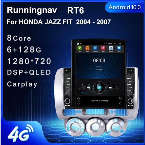 9.7" Android 10.1 For HONDA JAZZ FIT 2004 - 2007 Left Hand Driving Car Radio Multimedia Video Player Navigation GPS RDS 2 din
