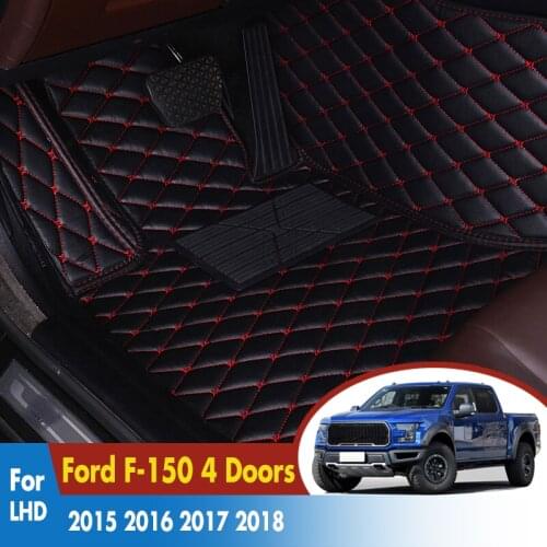Car Carpets Auto Leather Rugs Dash Mats Interior Decor Car Floor Mats For Ford F-150 4 Doors 2015 2016 2017 2018 2019 2020