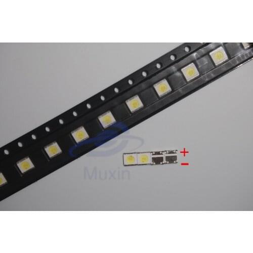Free shipping 500pcs/ lot 1W 3535 3v SMD LED Beads Cold white High power for LCD/TV Backlight