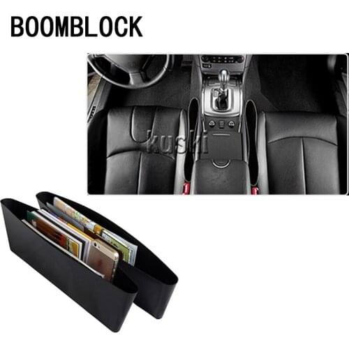 BOOMBLOCK 2PCS Car-styling Seat Gap Boxes Armrest Organizer For Saab Chevrolet Cruze VW Passat B5 B6 B7 Toyota Corolla 2008 RAV4