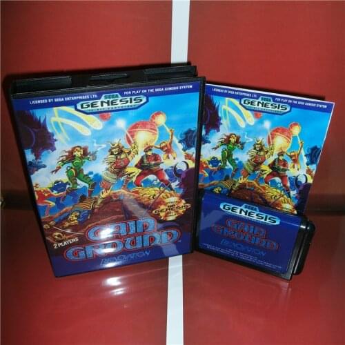 Gain Ground US Cover with Box and Manual For Sega Megadrive Genesis Video Game Console 16 bit MD card