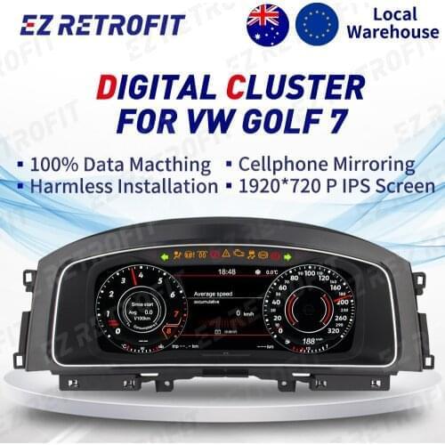 Digital Dashboard Panel Virtual Instrument Cluster CockPit LCD Speedometer for VW Golf 7 R GTI MK7 PASSAT Arteon Tiguan Tayron