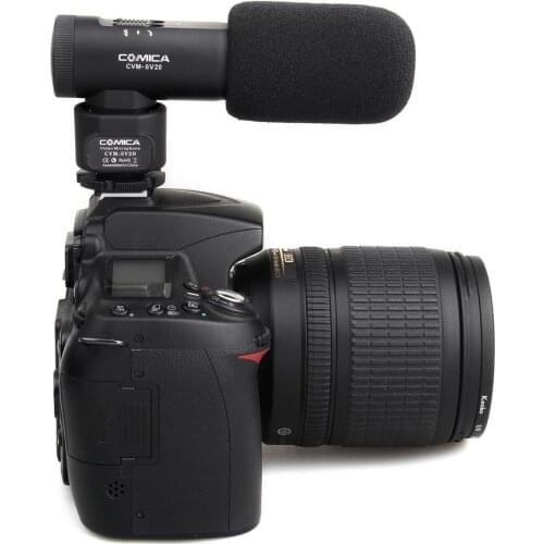 CVM-SV20 Full Metal camera Video Mic Intervie Microphone with Low-cut Sensitivity adjusting function for DSLR Camera Camcorder