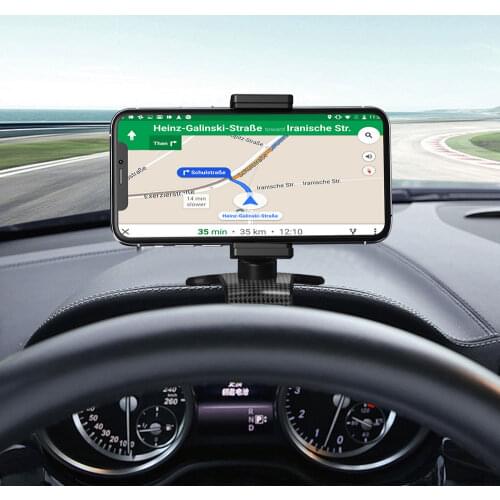 XMXCZKJ Dashboard Phone Holder for Car Clip On Car Phone Mount 720 Degree Rotation Adjustable Automobile Cradle for Smartphone