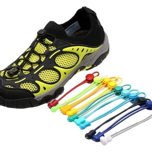 1 Pair 17 Colors Elastic Shoelaces Round Locking No Tie Shoe Laces Kids Adult Quick Lazy Laces Rubber Sneakers Shoelace T