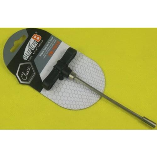 Nipple tool Super B TB-7812 Hex 5.5mm 110mm sockets to fit internal spoke hexagon nipples 7812 made in Taiwan comfortable using