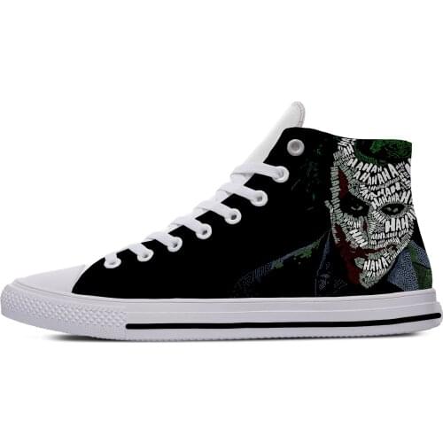 Clown joker face Hot Funny Humor Fashion Classic Casual Cloth Shoes High Top Lightweight Breathable 3D Print Men women Sneakers