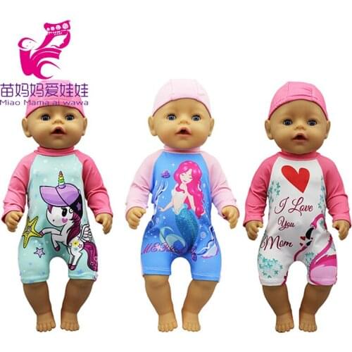 43cm Doll Hooded Swimsuit Set 18 Inch American og Girl Doll Costume Girl Play Toy Doll Wearing Accessories