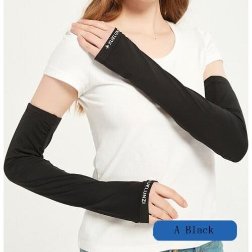 Summer Women Letter Touch Screen Driving Glove Half Finger Sport Cycling Mitten UV Sunscreen Lace Ice Silk Thin Long Sleeve I69