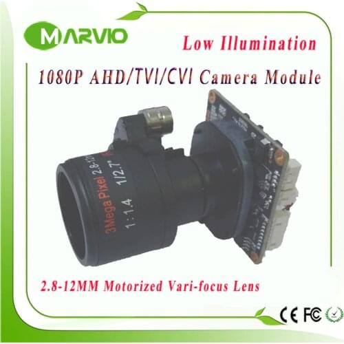 1080P FULL HD AHD / TVI / CVI 2.8-12mm Motorized Zoom & Auto Focal LensSensor AHD-H CCTV Camera Module Board 1080N Modules