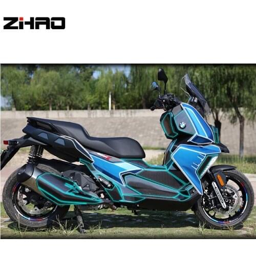 Motorcycle 2D Fairing Emblem Anti scratch protection carbon fiber TPU film Sticker Decal for BMW C400X
