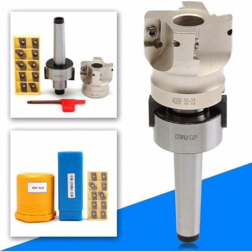 MT2-FMB22-M10 Shank 400R 50-22 Face Milling CNC Cutter + 10pcs APMT1604 Carbide Inserts with Inserts For Power Tool