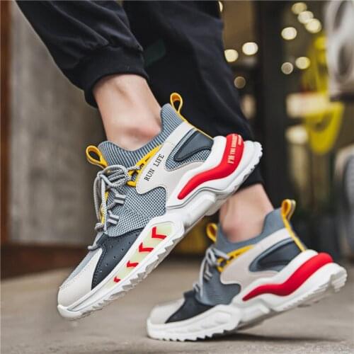 Men Casual Shoes for Man High Top Durable Outsole Basketball Sneakers Fashion Luminous Sports Flats Male Plus Size