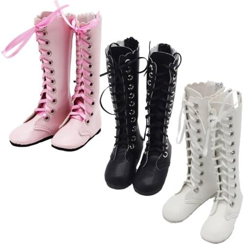 60cm Doll Princess Shoes - Long Boots with Lace Shoes 1/3 BJD Doll Dress Up Accessories