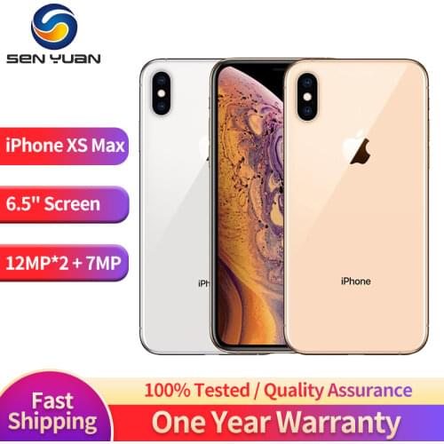 Original Unlocked iPhone XS Max 4G LTE Mobile Phone Used 6.5'' 4GB RAM 64GB/256GB ROM SmartPhone Retina Full Screen CellPhone