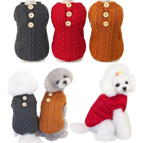 Pet Dog Cat Sweater Winter Warm Knitted Dog Clothes for Small Dogs Chihuahua Clothing Puppy Coat Jacket Pets Products