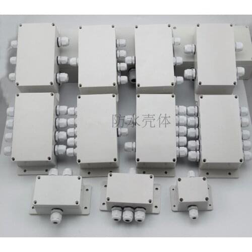 Plastic monitoring waterproof terminal box with terminal one in two out of the outdoor distribution box through the wire box