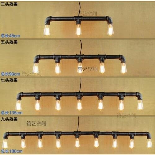 Water pipes personality style retro Pendant Lights bedroom study office cafe bar lamp Fashion personalize Pendant lamps za SG9