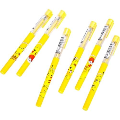 Creative Cute Pikachu Gel Pens 0.5mm Writing Point Quick Dry Black Ink Color School & Office Accessories Stationery Supplies