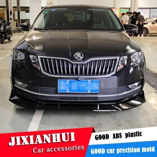 For Skoda Octavia Body kit spoiler 2018-2019 Skoda Octavia WX ABS Rear lip rear spoiler front Bumper Diffuser Bumpers Protector