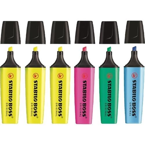 Stabilo Boss Highlighter Pen 6 Piece Set Piece Package Pastel Marking Pen Highlighter Pen Felt-Tip Pen Original Product Fast Shipping