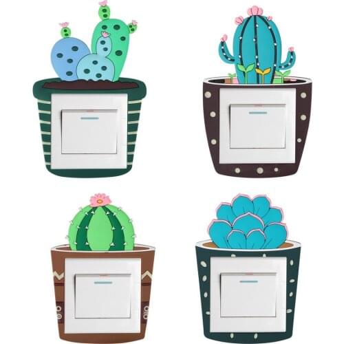 Glowing Wall Sticker Luminous Switch Sticker Glow in the Dark Decoration Sticker 1pc 3D Home Decor With Double-sided Tape