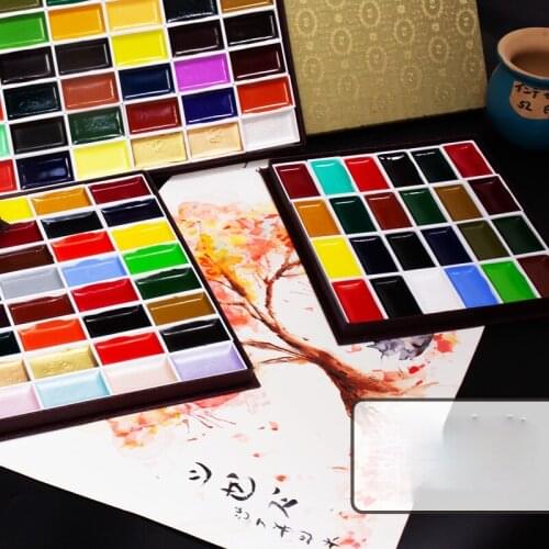 Japan Auspicious Color Traditional Painting Pigment Set Antique Color Watercolor Pigment 8 Color Pearl Solid Watercolor Pigment