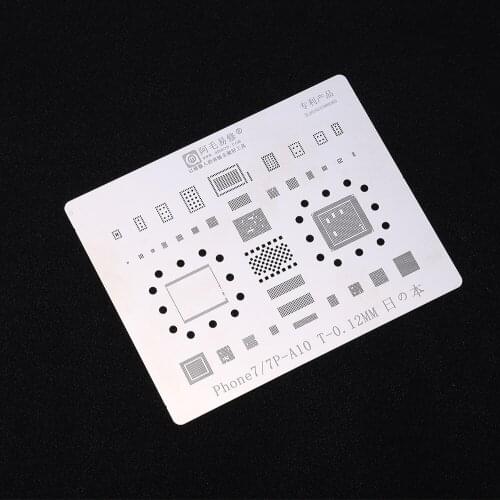 Japan Steel BGA Reballing Stencil for iPhone X 8 8P 7 7P 6S 6 6P Motherboard CPU IC Chip Planting Tin Soldering Net