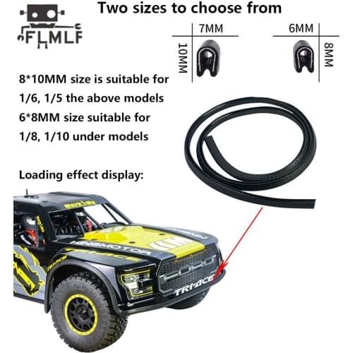 1/5 1/8 1/10 RC Car Body Shell Edge Protection Strip for hpi baja losi HSP Traxxas TRX-4 D90 Crawler Car Axial SCX10 CC01 RC4WD