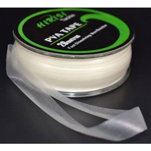 10mm X 20m PVA Tape Fast Water Dissolving Carp Fishing Tools Water-soluble Film Bollie String Fishing Feeder Accessories