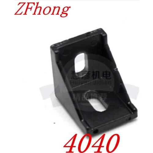 10pcs 4040 Black Corner Angle L Brackets Connector Fasten Fitting Long Hole for Aluminum Profile 4040 40x40