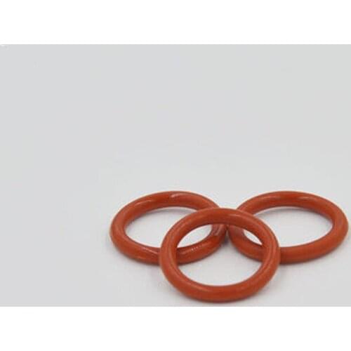 10pcs Wire diameter 3.5mm Silicone O-ring Red high temperature Waterproof rubber seal 48mm-58mm Outer diameter