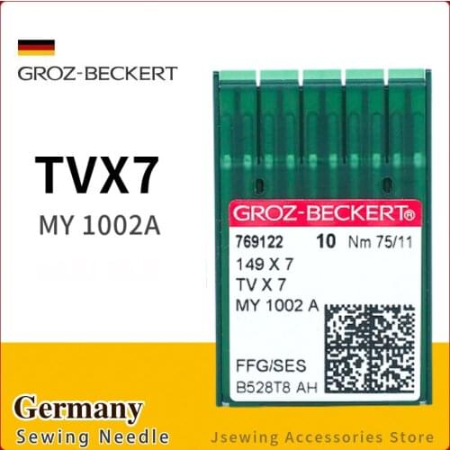 20PCS TVX7 Groz-Beckert Needles For Industrial Fit 2/3 Needle Chainstitch Sewing Machine Accessories 149X7 MY1002A