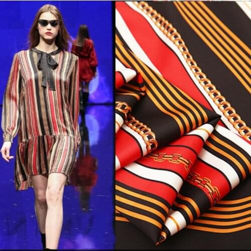 140 cm stretch satin fabric summer brand digital printing fabric meter satin dress handmade DIY fabric wholesale cloth