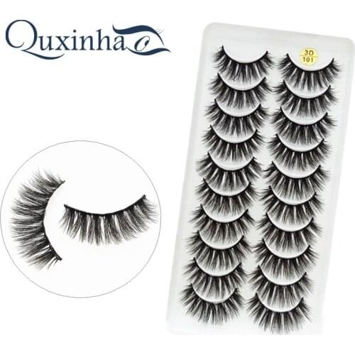 3D Faux Mink Eyelashes Natural Thick Long False Eyelashes Dramatic Fake Lashes Makeup Extension Eyelashes Maquiagem NEW 10 Pairs