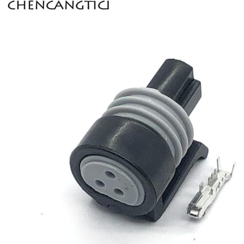 5 Sets 3 Pin Way Delphi Car Waterproof Automotive Oil Fuel Pressure Sensor Connector Plug 12110192 12065287 12078090 0441004