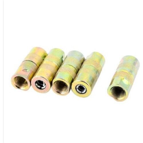 5pcs Excavator 4 Jaws Type Pressure Grease Gun Nipple Connector Coupler
