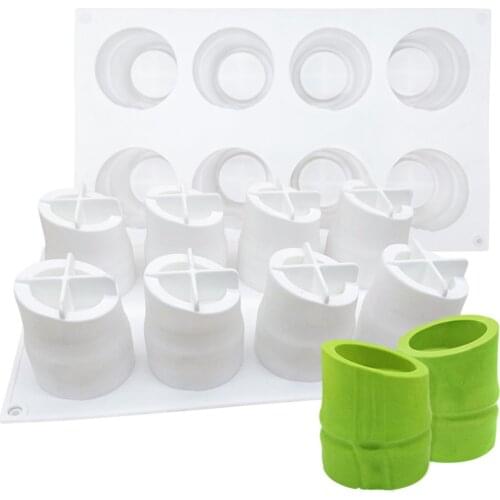 8 Cavity Bamboo Mousse Cake Silicone Mould Bamboo Silicone Mold Cake Decoration Tools Dessert Silicone Mold Cake Tools