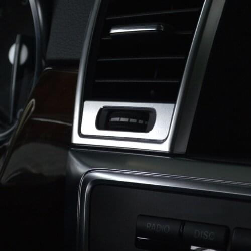 Car Styling Front Air Conditioning Knob Sequins Decoration Cover Trim For Mercedes Benz ML GL 2012-2015 Aluminum Alloy Interior