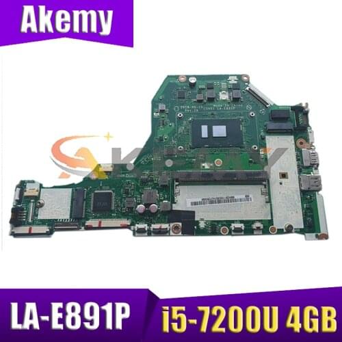 C5V01 LA-E891P For Acer A315-51G A515-51G A615-51G Laptop Motherboard With i5-7200U CPU 4GB-RAM DDR4 100% Fully Tested