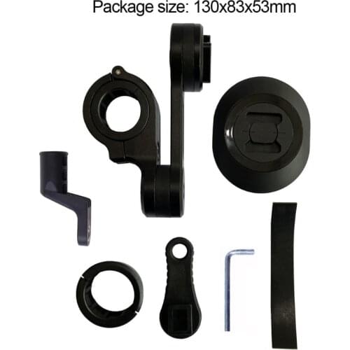 Aluminum Alloy 360° Bike Motorcycle Handlebar Rearview Mirror Mobile Phone Holder Cradle Mount for 2-7" Cellphone GPS