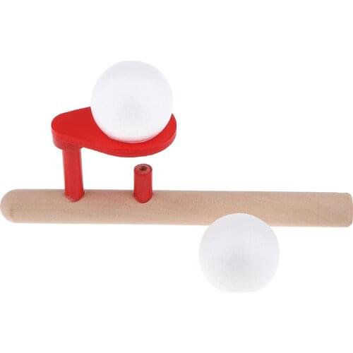 Classic Wooden Games - Blow Hobbies - Floating Blow Pipe & Balls Blowing Toys - Outdoor Fun Sports Toy - Ball Foam Floating Ball