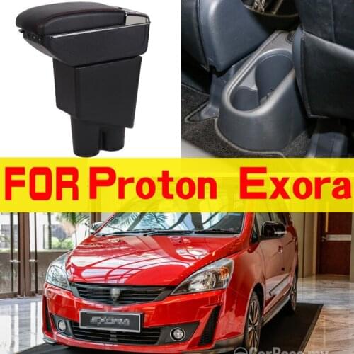 Leather Car Armrest For proton exora fxl fl blm Centre Console Storage Box