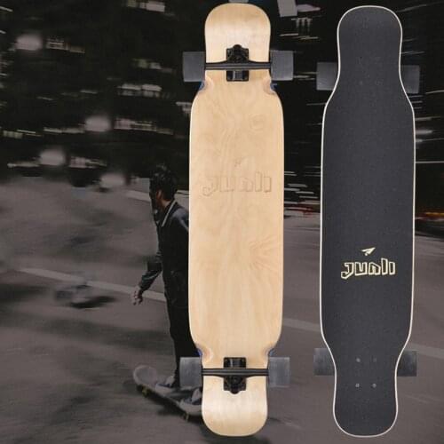 Longboard Maple Skateboard 42 inches Double Rocker With Skate Board Sandpaper Trucks Bearings Boys Girls Beginners Dancing