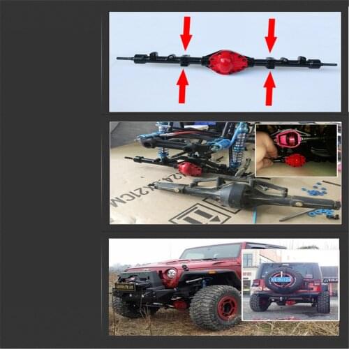 Metal Front & Rear Axle for SCX10 D90 1:10 Scale RC Crawler Car Accessory