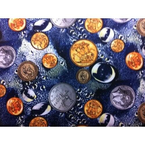 Coin Cash pattern fabric flowers flowers print fabric flowers apparel sewing printf fashion fabric for sewing Money Laces fabric