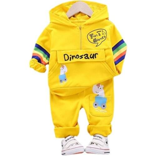 New Spring Autumn Baby Girl Clothes Children Sport Hoodies Pants 2Pcs/Sets Toddler Casual Costume Boys Clothing Kids Tracksuits