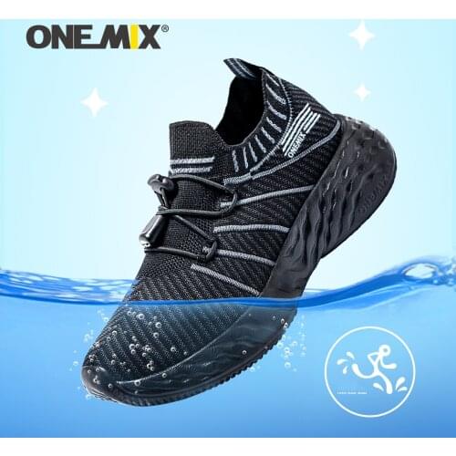 ONEMIX Waterproof Kid Sneakers High Quality Children Running Shoes Boys Breathable Mesh Soft Anti-dirty Outdoor Kids Sport Shoes